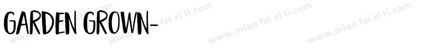 garden grown字体转换